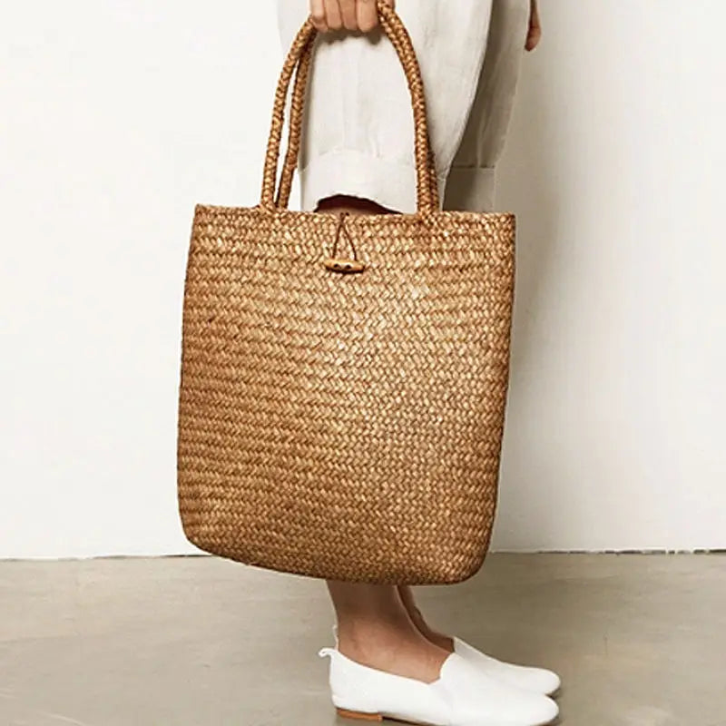 Bamboo Pure Bags Women's Shoulder Tote Handbag for Beach Travel