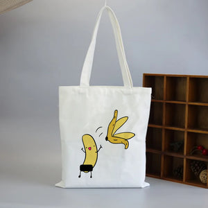Banana Disrobe Funny Print Tote Bag Lady Handbag