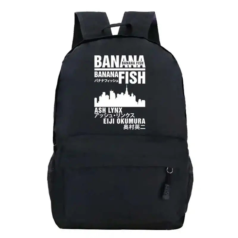 Banana Fish Anime Cartoon Unisex Travel Backpack Waterproof Oxford