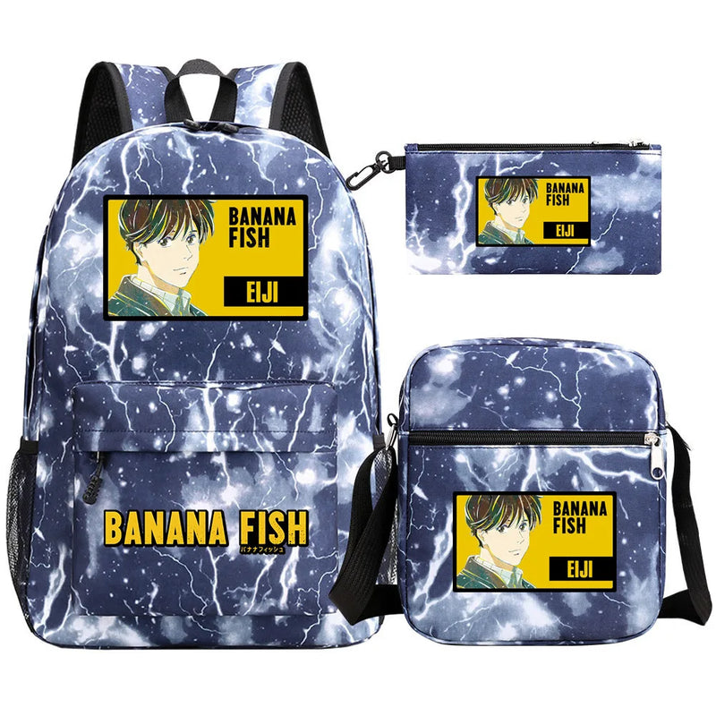 Banana Fish Backpack School Bags For Boys Girls Children High School