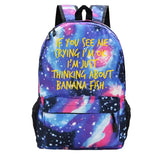 Banana Fish Teen School Bag for Girls Backpack Solid Women Bookbags