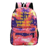 Banana Fish Teen School Bag for Girls Backpack Solid Women Bookbags