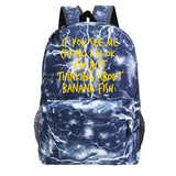 Banana Fish Teen School Bag for Girls Backpack Solid Women Bookbags