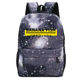 Banana Fish Women Backpack Waterproof Nylon School Backpack
