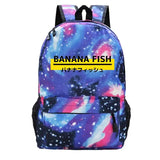 Banana Fish Women Backpack Waterproof Nylon School Backpack