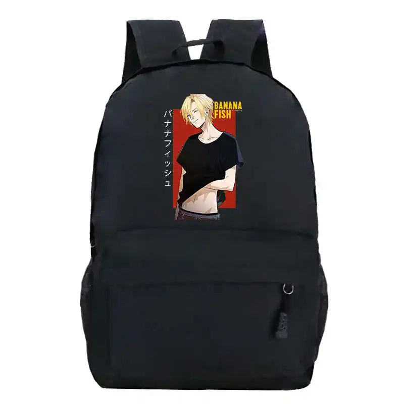 Banana Fish Canvas Backpack College School Bags