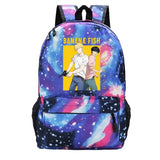 Banana Fish Women Leather School Bag Backpack Anime Travel Backpack