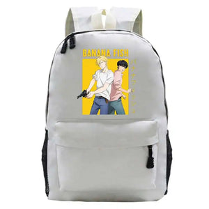 Banana Fish Women Leather School Bag Backpack Anime Travel Backpack