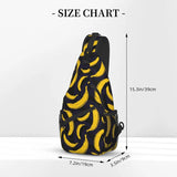 Banana Seamless Pattern Sling Bag - Fruits Print Crossbody Shoulder Bags