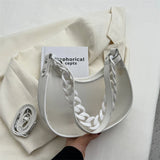Frosted Transparent Hobos Shoulder Crossbody Bag Women Handbag Purse