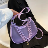 Frosted Transparent Hobos Shoulder Crossbody Bag Women Handbag Purse