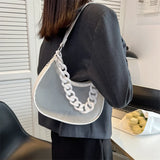 Frosted Transparent Hobos Shoulder Crossbody Bag Women Handbag Purse