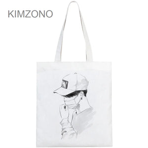Bangtan Boys Shopping Bag Cotton Jute Saco Reciclaje Cabas