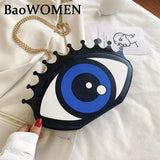 Evil Eye Purse PU Leather Evening Bag & Clutch Chain Shoulder Crossbody