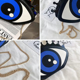 Evil Eye Purse PU Leather Evening Bag & Clutch Chain Shoulder Crossbody