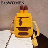 Rose Mini Backpack for Teenage Girls with Scarf, Small Nylon Book Bag Female