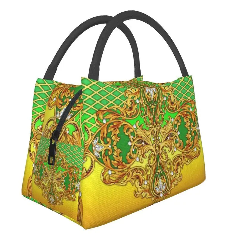 Baroque Yellow Decorative Golden Ornam...
