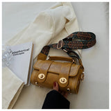 Barrel Shape Handbags Vintage Shoulder Bags Daily Versatile Crossbody Bag