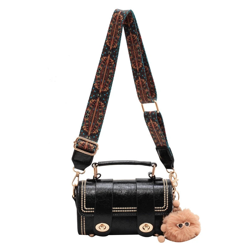 Barrel Shape Handbags Vintage Shoulder Bags Daily Versatile Crossbody Bag