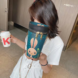Barrel Shaped Women's Messenger Bag PU Leather Mini Crossbody Bag