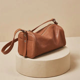 Barrel-shaped Shoulder Bags Soft PU Leather Big Capacity Handbags