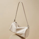 Barrel-shaped Shoulder Bags Soft PU Leather Big Capacity Handbags