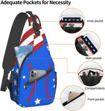 Baseball Sling Bag Crossbody Bag Hiking Travel Daypack
