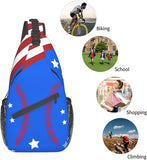 Baseball Sling Bag Crossbody Bag Hiking Travel Daypack
