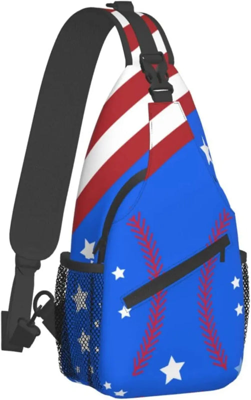 Baseball Sling Bag Crossbody Bag Hiking Travel Daypack