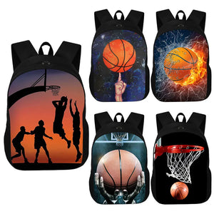 Basketball Print Men Backpack Large Capacity Bag For Travel Casual Sport
