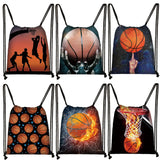 Basketball Print Backpack for Women Men Boys Girls