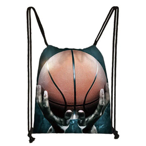 Basketball Print Backpack for Women Men Boys Girls