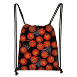 Basketball Print Backpack for Women Men Boys Girls