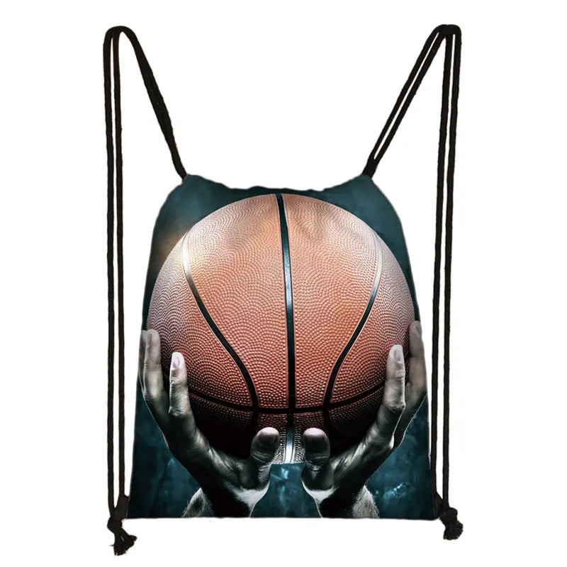 Basketball Print Backpack for Women Men Boys Girls
