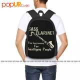 Bass Clarinet Backpack Large Capacity Print Style Gym Tote Bag