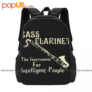 Bass Clarinet Backpack Large Capacity Print Style Gym Tote Bag