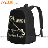 Bass Clarinet Backpack Large Capacity Print Style Gym Tote Bag