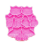 Bat Skull Silicone Mold Keychain Pendant Casting Mold for DIY Halloween