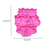 Bat Skull Silicone Mold Keychain Pendant Casting Mold for DIY Halloween