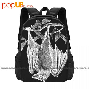 Bat Weird Engraving Pagan Backpack Large Capacity