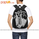 Bat Weird Engraving Pagan Backpack Large Capacity