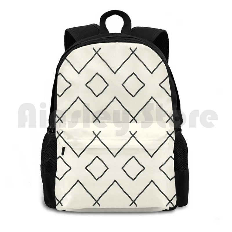 Cream Outdoor Hiking Backpack Waterproof Camping Travel Mud Cloth