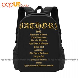 Bathory Rock Band Heavy Metal Backpack Large Capacity Foldable Shopping Bag