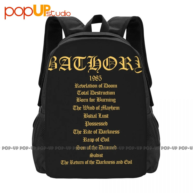 Bathory Rock Band Heavy Metal Backpack Large Capacity Foldable Shopping Bag