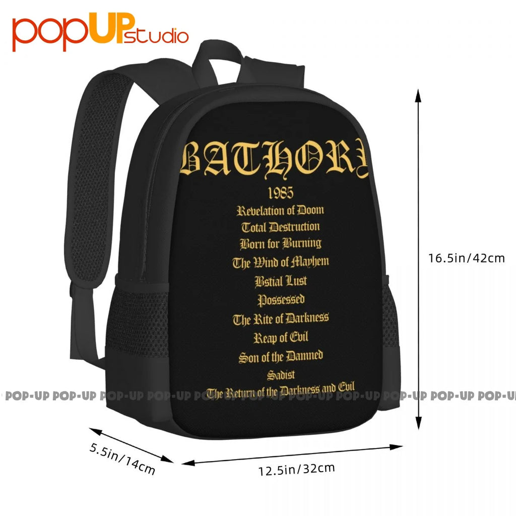 Bathory Rock Band Heavy Metal Backpack Large Capacity Foldable Shopping Bag