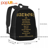 Bathory Rock Band Heavy Metal Backpack Large Capacity Foldable Shopping Bag