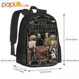 Gettysburg Picketts Backpack Gym Tote Bag for Travel