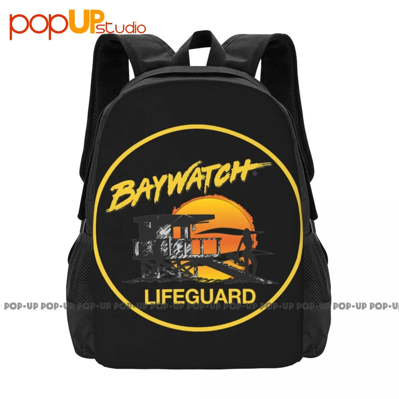Baywatch Lifeguard Backpack Large Capacity Bookbag Swimming Storage Bag