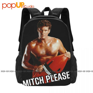 Baywatch Mitch 2 Backpack Large Capacity School Art Print Sports Style