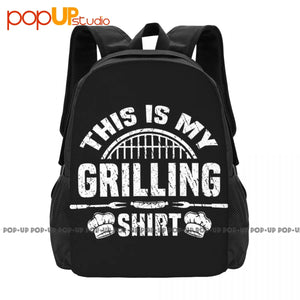 Dad's BBQ Grill Backpack Gym Tote Bag